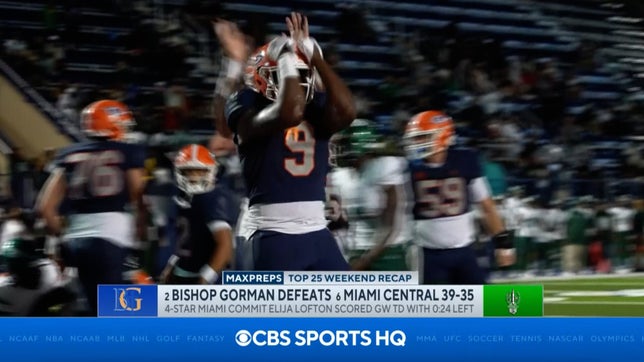 MaxPreps National Football Editor Zack Poff joins Jeremy St. Louis on CBS HQ to recap last week's game between No. 2 Bishop Gorman (Las Vegas, NV) and No. 6 Miami Central (Miami, FL). The Gaels won 39-35 in the game of the year so far in 2023.
