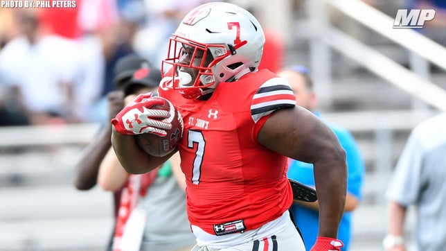 Highlights of St. John's (DC) Antwain "Baby Bus" Littleton scoring three touchdowns in its 48-0 win over Miami Southridge (FL).

Video courtesy of 1st Amendment Sports (@Pleadthe1stCEO).