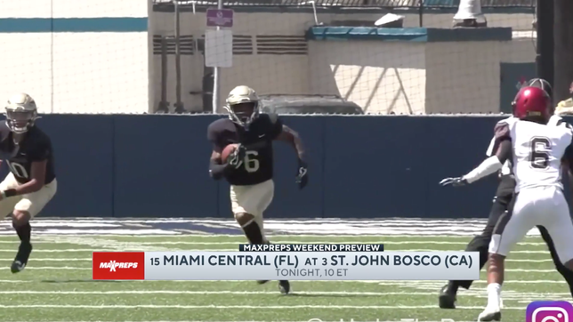 Zack Poff joins Jeremy St. Louis on CBS HQ to break down the biggest high school football game of the weekend as No. 3 St. John Bosco (CA) hosts No. 15 Miami Central (FL).