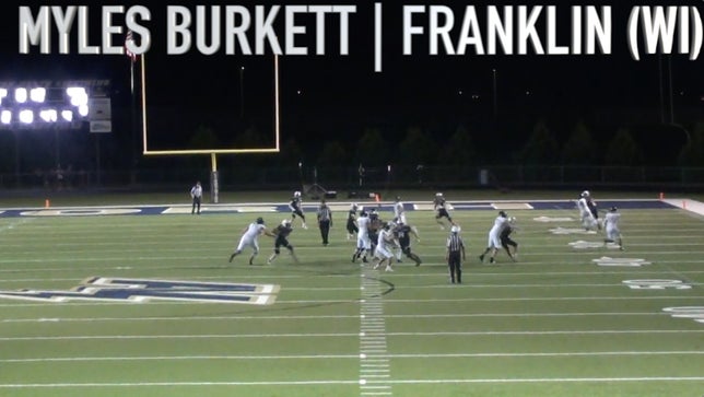 Senior season highlights of Franklin's (WI) three-star quarterback Myles Burkett.