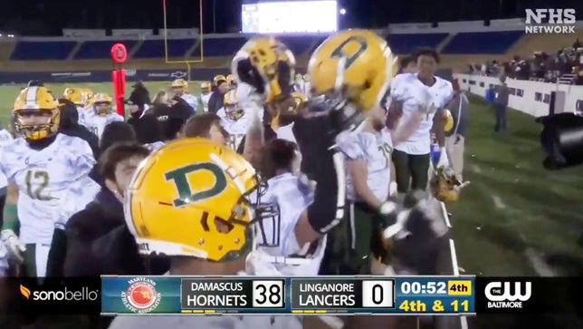 Highlights of Damascus' (MD) 38-0 win over Linganore (MD) in the Maryland 3A state championship.