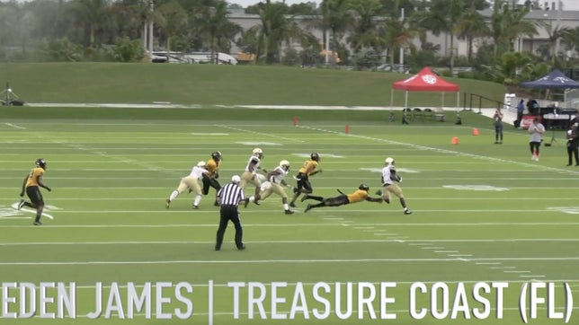 Highlights of Treasure Coast's (FL) 3-star running back Eden James rushing for a career-high 267 yards and two touchdowns in a 29-21 win over nationally ranked American Heritage (FL) from Sept. 4.