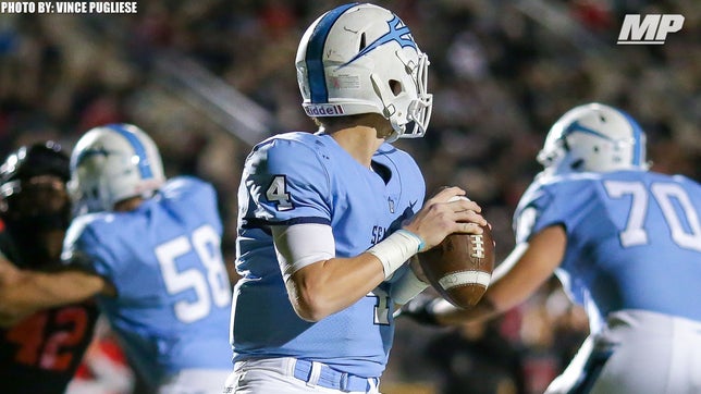 Highlights of Corona del Mar's (CA) 4-star quarterback Ethan Garbers threw for a school record 480 yards and an Orange County record eight touchdowns in its 57-14 season opening win against Downey (CA).