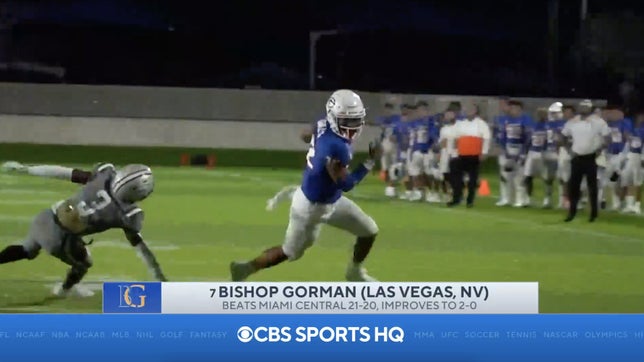 Zack Poff joins Jeremy St. Louis to talk about Bishop Gorman's (NV) big win in Florida against Miami Central to improve to 2-0. They have two quality wins so far this season with wins over St. Louis (HI) and Miami Central, and face two more out-of-state opponents in Lone Peak (UT) and Hamilton (AZ) the next two weeks.