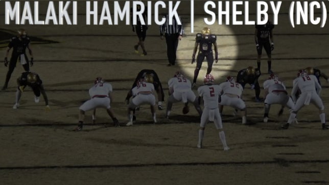 Senior season highlights of Shelby's (NC) four-star linebacker Malaki Hamrick.