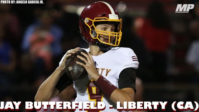 Junior highlights of Liberty's (CA) 4-star quarterback Jay Butterfield.