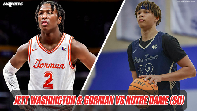 Recap of Bishop Gorman's (Las Vegas, NV) 64-53 win over Notre Dame (Sherman Oaks, CA) at the Nike Extravaganza.