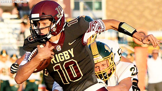 Senior highlights of Rigby's (ID) 3-star quarterback Keegan Thompson. He led the Trojans to their first state title in football this year.