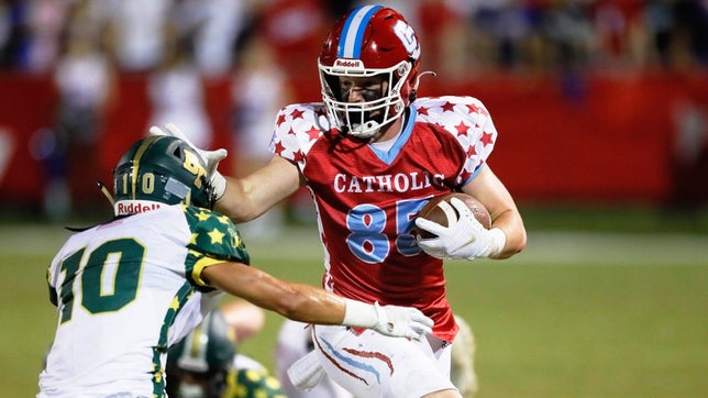 Sophomore season highlights of Charlotte Catholic's (Charlotte, NC) four-star tight end Jack Larsen.