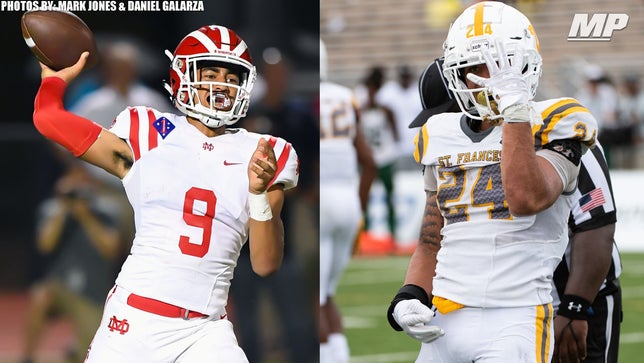 Three new teams join the Power 25 high school football rankings presented by Powerade - Cathedral Catholic (CA), Mentor (OH) and Miami Central (FL). Mater Dei (CA) and St. Frances Academy (MD) both won big setting up a 1 vs. 2 showdown on Sept. 14.