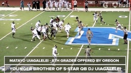 Younger brother of DJ Uiagalelei (Matayo Uiagalelei) offered by Oregon