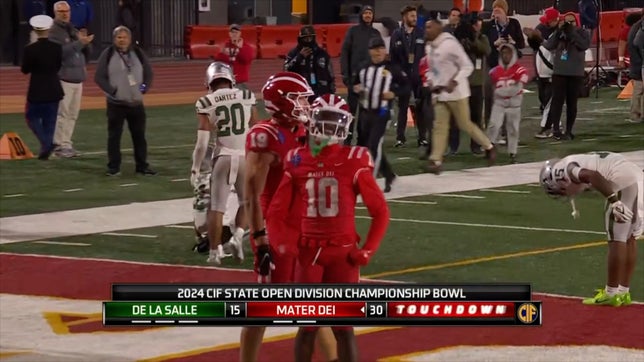 Highlights of No. 1 Mater Dei's (Santa Ana, CA) 37-15 win over No. 21 De La Salle (Concord, CA) in the CIF Open Division state championship. It was the Monarchs fifth state title since 2017 and second in a row.