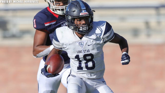 Senior highlights of Lone Star's (TX) 4-star wide receiver Marvin Mims. The 2020 Oklahoma signee break the national record for most receiving yards in a single season (2,629).