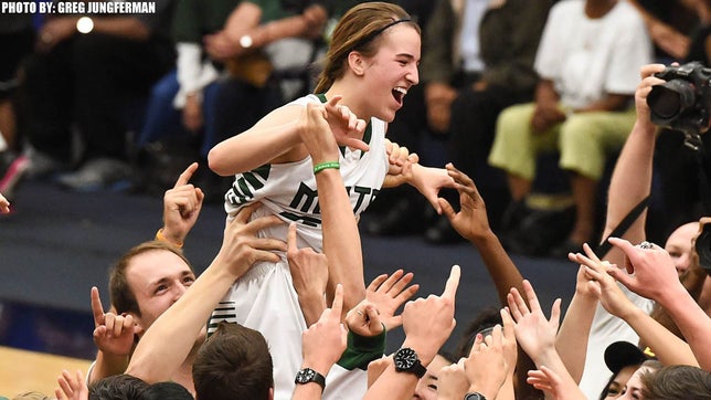 Highlights of Oregon's Sabrina Ionescu leading Miramonte (CA) to the North Coast section Division 3 championship. She scored a game high 25 points and had 14 rebounds to go with seven assists in the 82-67 win over Bishop O'Dowd (CA).