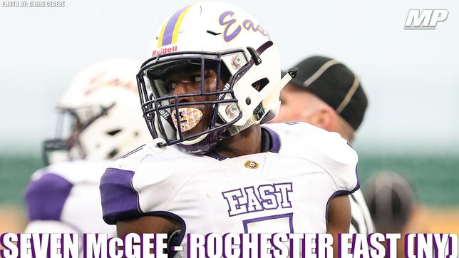 Sophomore highlights of Rochester East's (NY) 4-star running back Seven McGee.