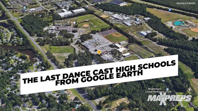 ESPN and Netflix have brought The Last Dance Documentary to tv and now we show where main cast members went to high school via Google Earth.