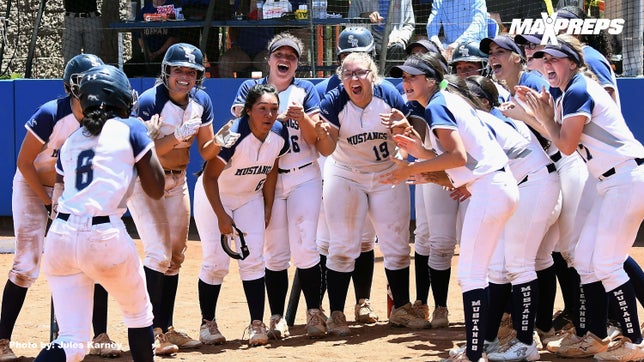 May 20, 2019:  An unprecedented eight teams dropped out of the MaxPreps Top 25 national softball rankings and more are expected this week as several highly ranked teams are headed for showdowns.