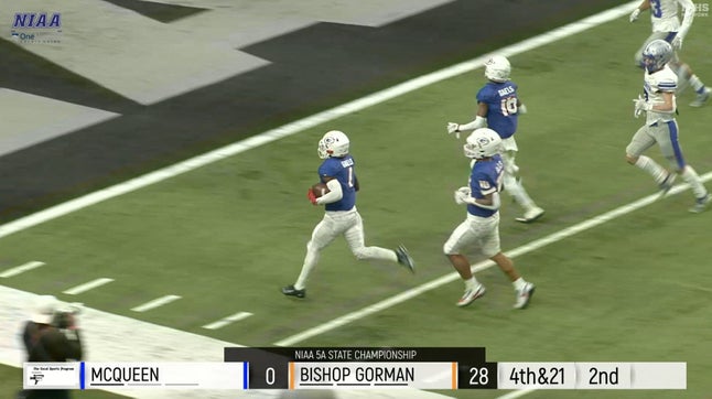 Junior highlights of Bishop Gorman's (Las Vegas, NV) 4-star wide receiver Zachariah Branch.