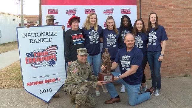 The MaxPreps Tour of Champions presented by the Army National Guard, stopped at Princess Anne (VA) high school to present the girls volleyball team with the prestigious Army National Guard National Rankings Trophy.