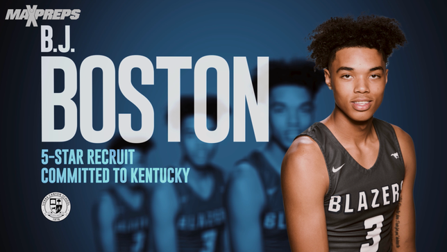 The five-star guard, Brandon "BJ" Boston Jr., sits down with Chris Stonebraker of MaxPreps during the 2019 Sierra Canyon Media Day. 
 The 2020 recruit is the No. 10 ranked prospect in the class.