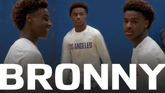 The 2019 Nike EYBL Peach Jam saw LeBron James Jr., aka "Bronny", play for E15's Strive For Greatness (CA). He will be a freshman at Sierra Canyon (CA) in the Fall of 2019.