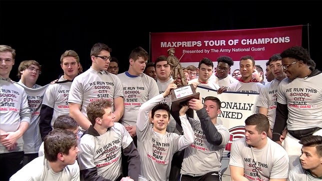 The MaxPreps Tour of Champions presented by the Army National Guard, stopped at Cathedral Prep (PA) high school to present the football team with the prestigious Army National Guard National Rankings Trophy.