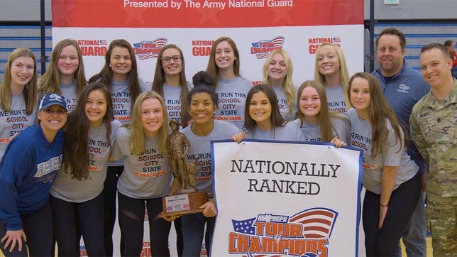 The MaxPreps Tour of Champions presented by the Army National Guard, stopped at Champlin Park (MN) high school to present the girls volleyball team with the prestigious Army National Guard National Rankings Trophy.