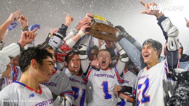 Under a driving snow storm, Cherry Creek defeated Kent (Denver) 12-7 in the state's 5A championship game. Yes, a Winter Wonderland on May 20, one month from the first day of summer. (Video courtesy NFHS)