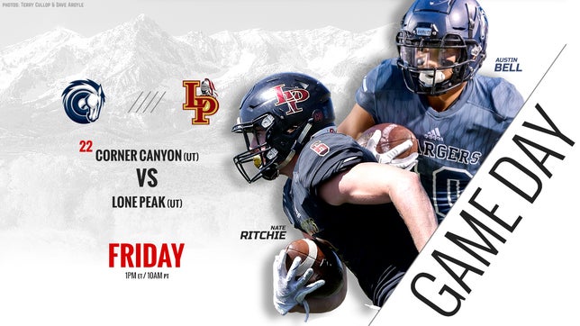 All 10 games this week are playoff matchups led by both WCAC semifinal games, a couple of CIF Southern Section Division 1 quarterfinal matchups and a Utah 6A semifinal matchup between Lone Peak and No. 22 Corner Canyon lead this week's slate.