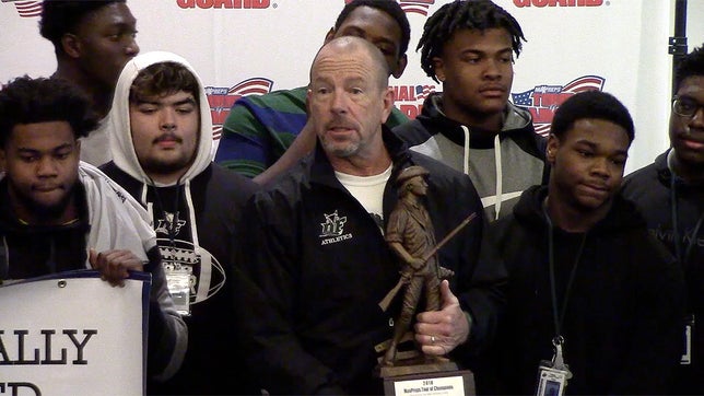 The MaxPreps Tour of Champions presented by the Army National Guard, stopped at Dutch Fork (SC) high school to present the football team with the prestigious Army National Guard National Rankings Trophy.