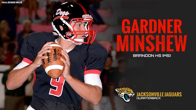High school football highlights of the Jacksonville Jaguars' Gardner Minshew. He threw for over 9,700 yards and 88 touchdowns at Brandon (MS) high school.