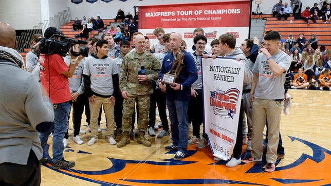 The MaxPreps Tour of Champions presented by the Army National Guard, stopped at Naperville North (IL) high school to present the boys soccer team with the prestigious Army National Guard National Rankings Trophy.