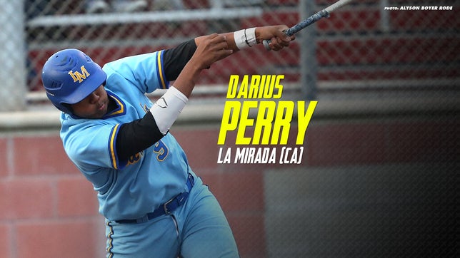 Darius Perry Highlights - La Mirada (CA). One of the top catchers in the class of 2019.