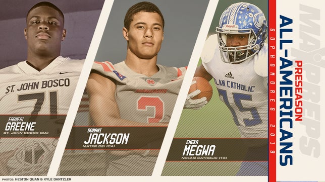 A look at the First Team selections for the 2019 MaxPreps preseason sophomore team.