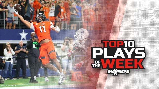Steve Montoya and Chris Stonebraker showcase the 10 best high school football plays in the country from November 21-24, 2019.