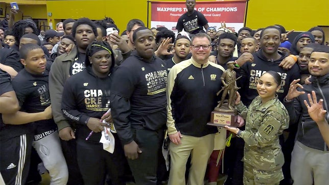 The MaxPreps Tour of Champions presented by the Army National Guard, stopped at Warren Central (IN) high school to present the football team with the prestigious Army National Guard National Rankings Trophy.