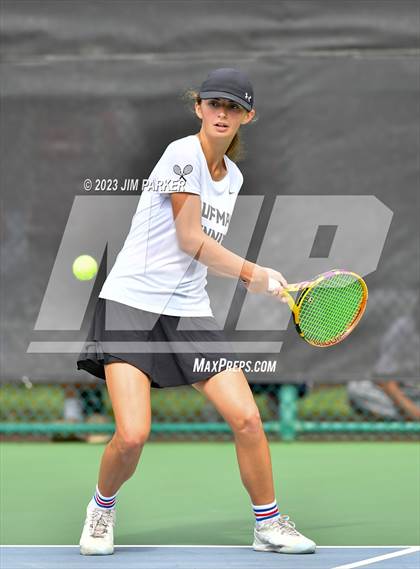 Thumbnail 1 in Kaufman vs Wimberly (UIL 4A Girls Team Tennis Finals) photogallery.