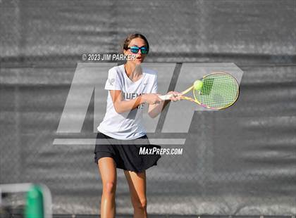 Thumbnail 3 in Kaufman vs Wimberly (UIL 4A Girls Team Tennis Finals) photogallery.