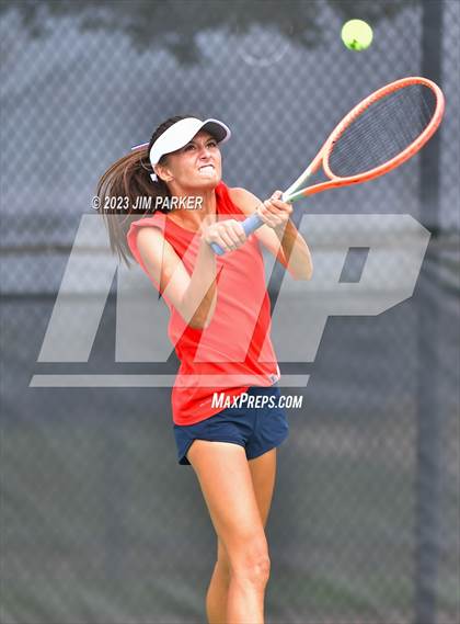 Thumbnail 3 in Kaufman vs Wimberly (UIL 4A Girls Team Tennis Finals) photogallery.