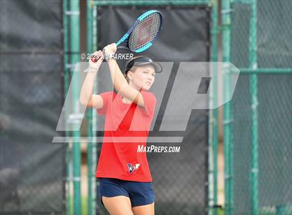 Thumbnail 3 in Kaufman vs Wimberly (UIL 4A Girls Team Tennis Finals) photogallery.