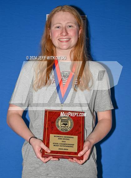 Thumbnail 1 in NCHSAA 3A State Swimming Championship Awards photogallery.