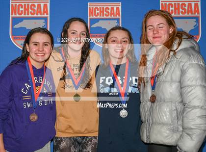 Thumbnail 2 in NCHSAA 3A State Swimming Championship Awards photogallery.