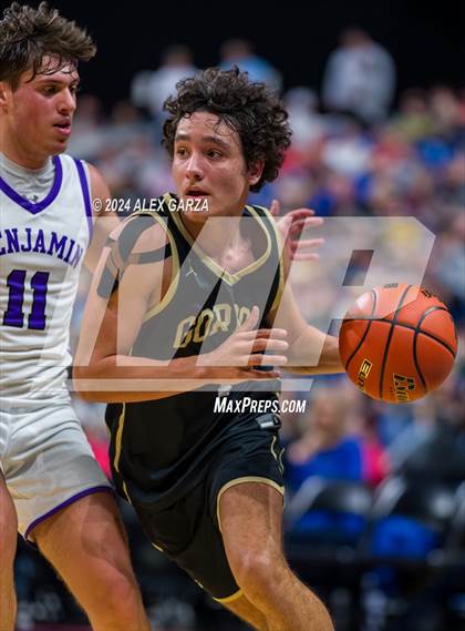 Thumbnail 3 in Benjamin vs Gordon (UIL 1A Basketball Semifinal) photogallery.