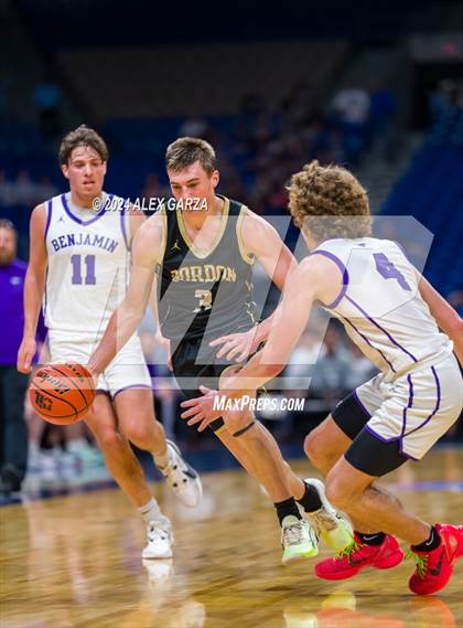 Thumbnail 2 in Benjamin vs Gordon (UIL 1A Basketball Semifinal) photogallery.