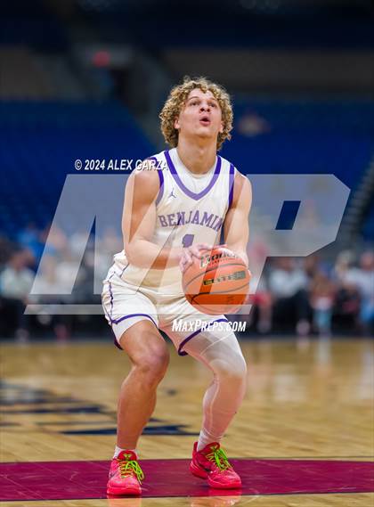 Thumbnail 1 in Benjamin vs Gordon (UIL 1A Basketball Semifinal) photogallery.