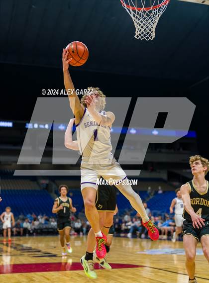 Thumbnail 3 in Benjamin vs Gordon (UIL 1A Basketball Semifinal) photogallery.