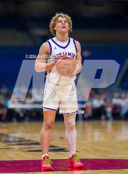 Thumbnail 3 in Benjamin vs Gordon (UIL 1A Basketball Semifinal) photogallery.