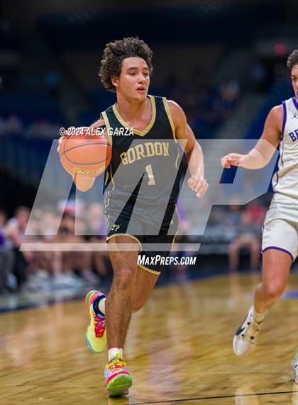 Thumbnail 2 in Benjamin vs Gordon (UIL 1A Basketball Semifinal) photogallery.