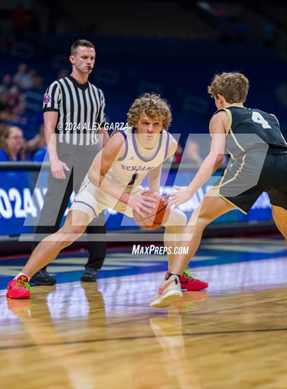 Thumbnail 3 in Benjamin vs Gordon (UIL 1A Basketball Semifinal) photogallery.