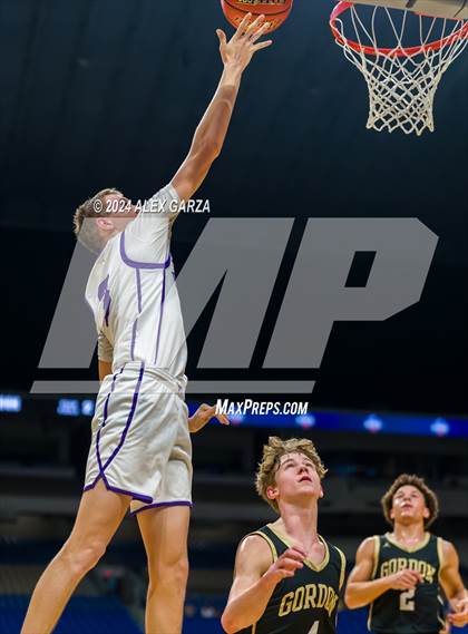 Thumbnail 3 in Benjamin vs Gordon (UIL 1A Basketball Semifinal) photogallery.